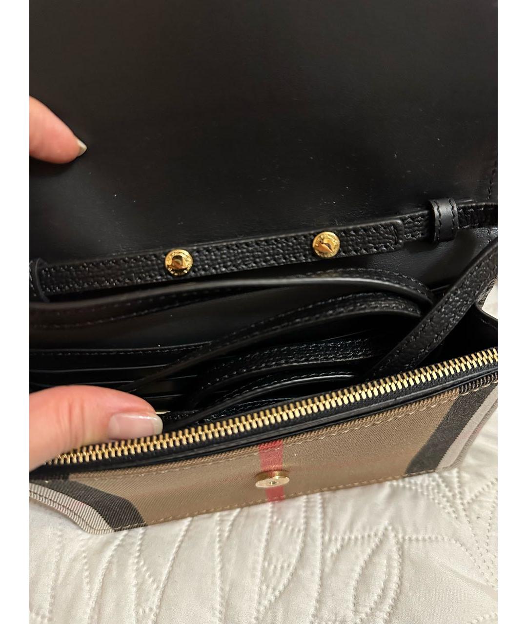 BURBERRY Коричневая кожаная сумка через плечо, фото 4