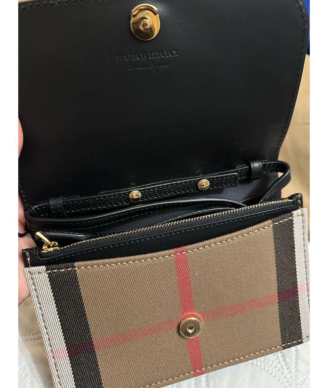 BURBERRY Коричневая кожаная сумка через плечо, фото 5