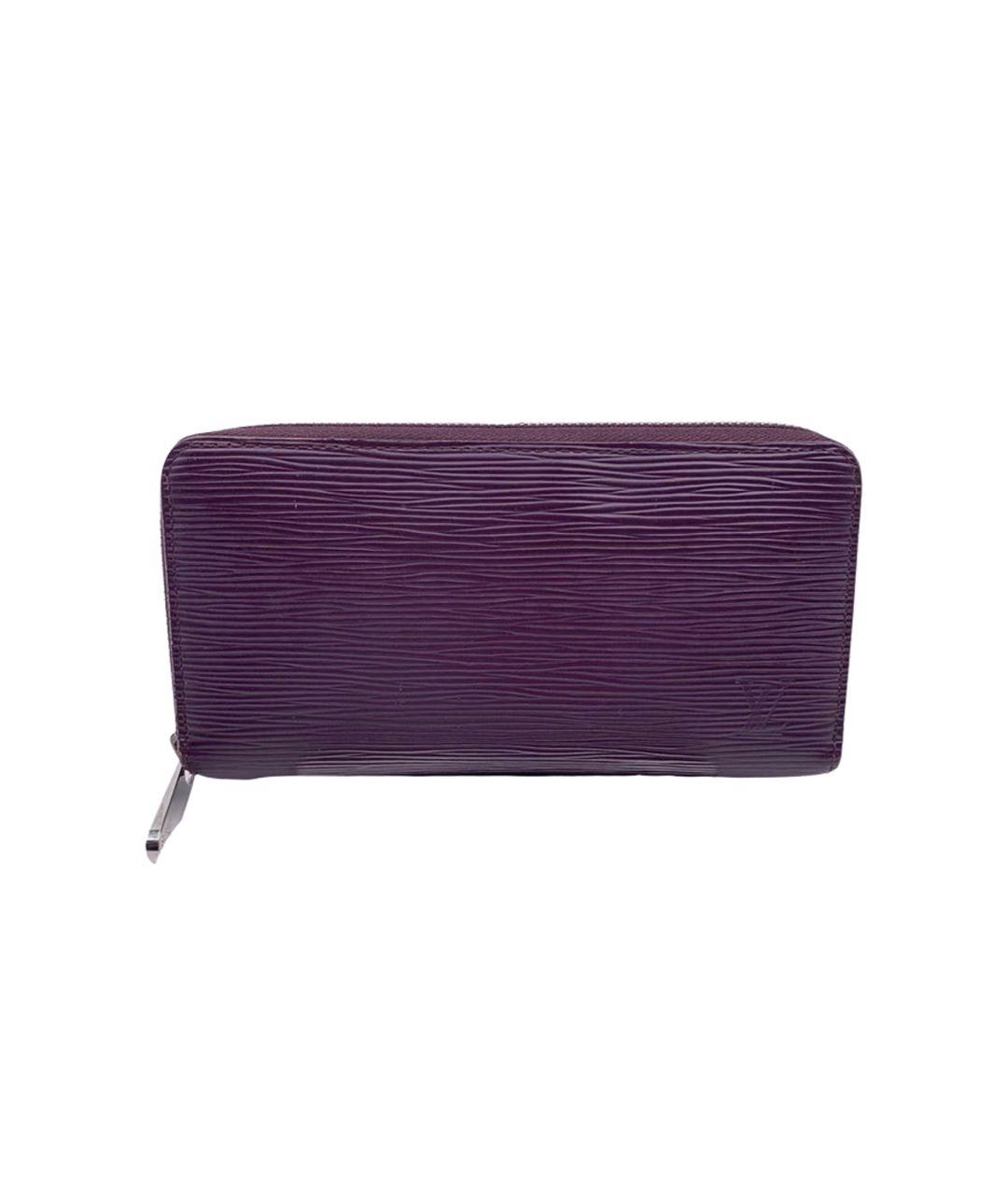 LOUIS VUITTON PRE-OWNED Фиолетовый кожаный кошелек, фото 1
