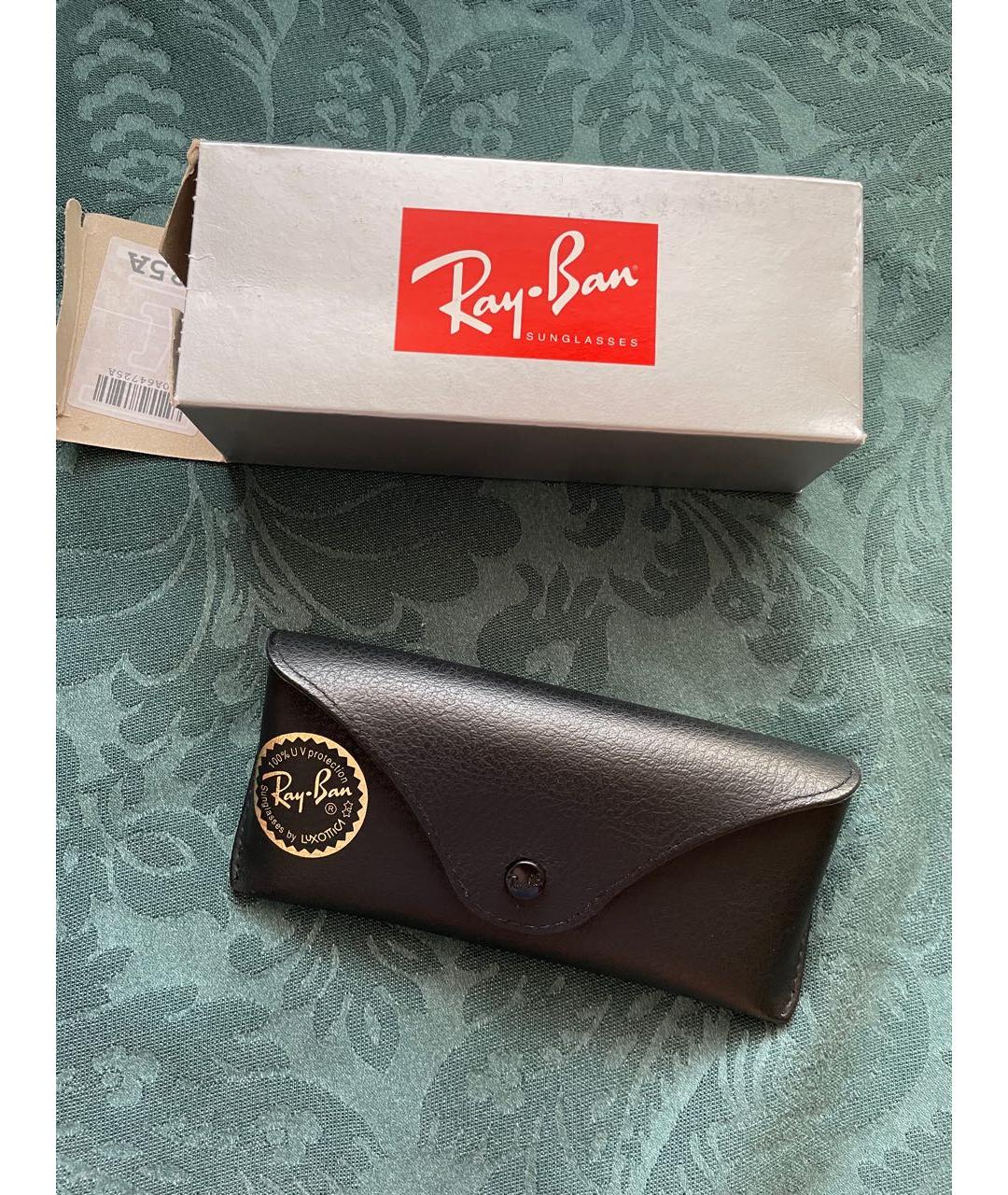 RAY BAN Синие металлические солнцезащитные очки, фото 4