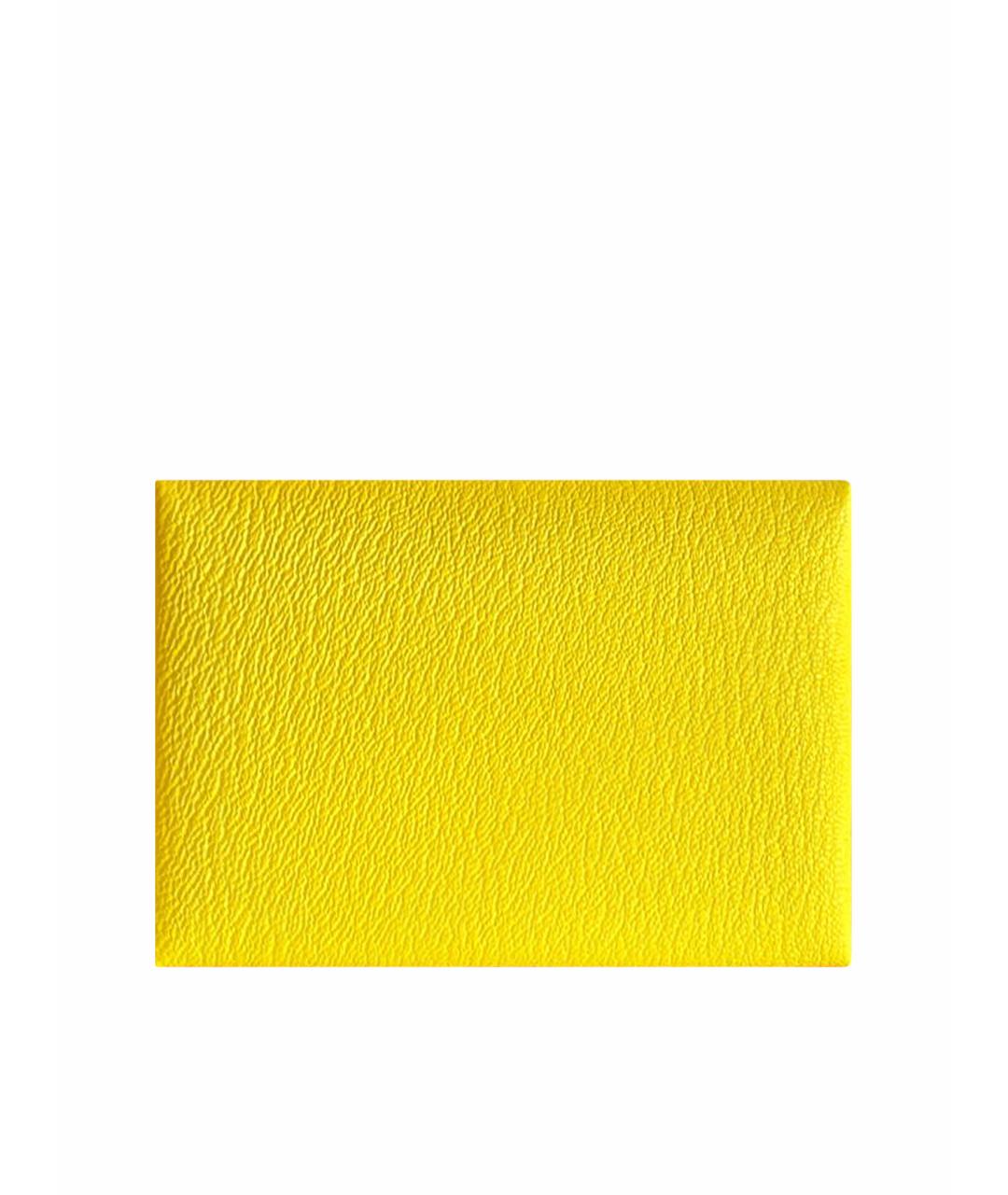 HERMES PRE-OWNED Желтая визитница из искусственной кожи, фото 1