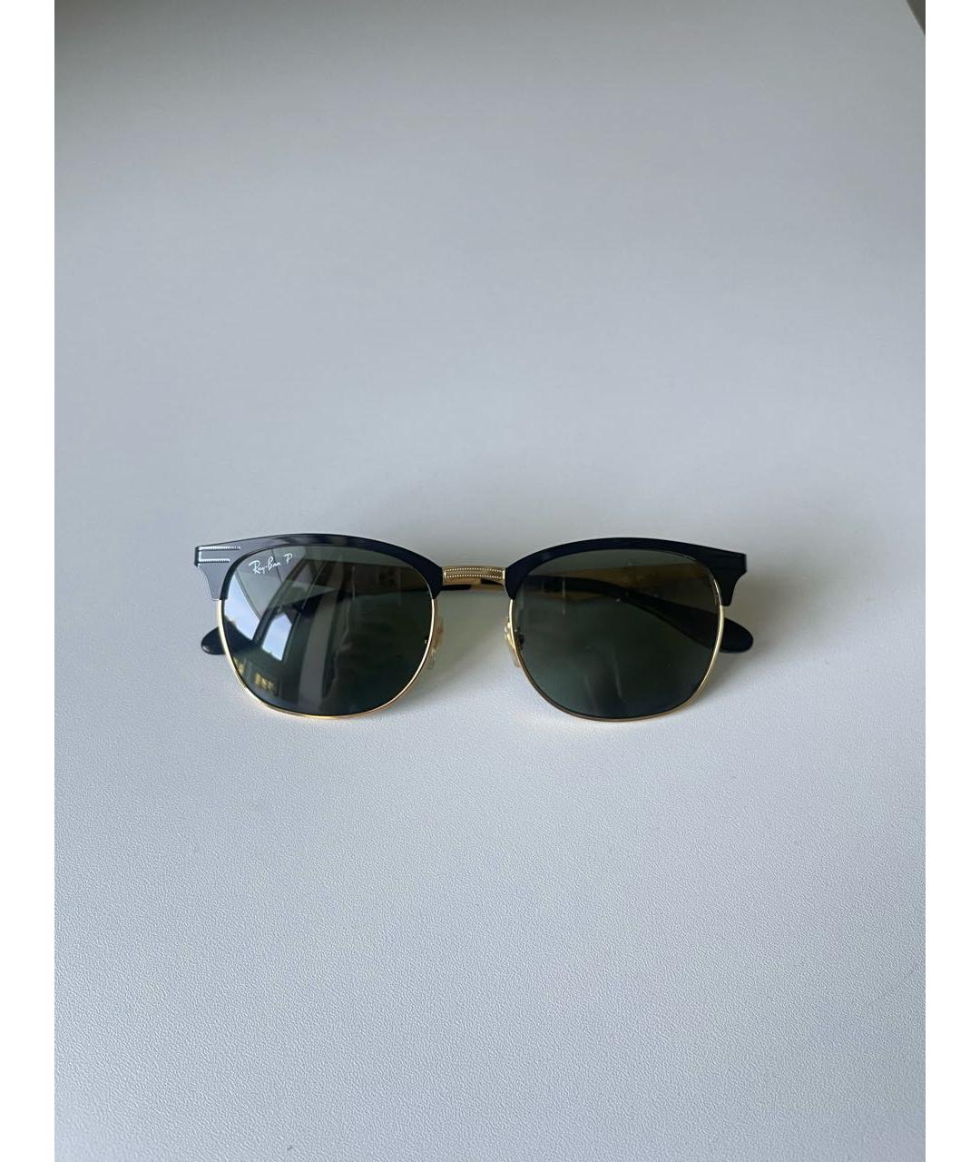 RAY BAN Черные металлические солнцезащитные очки, фото 9