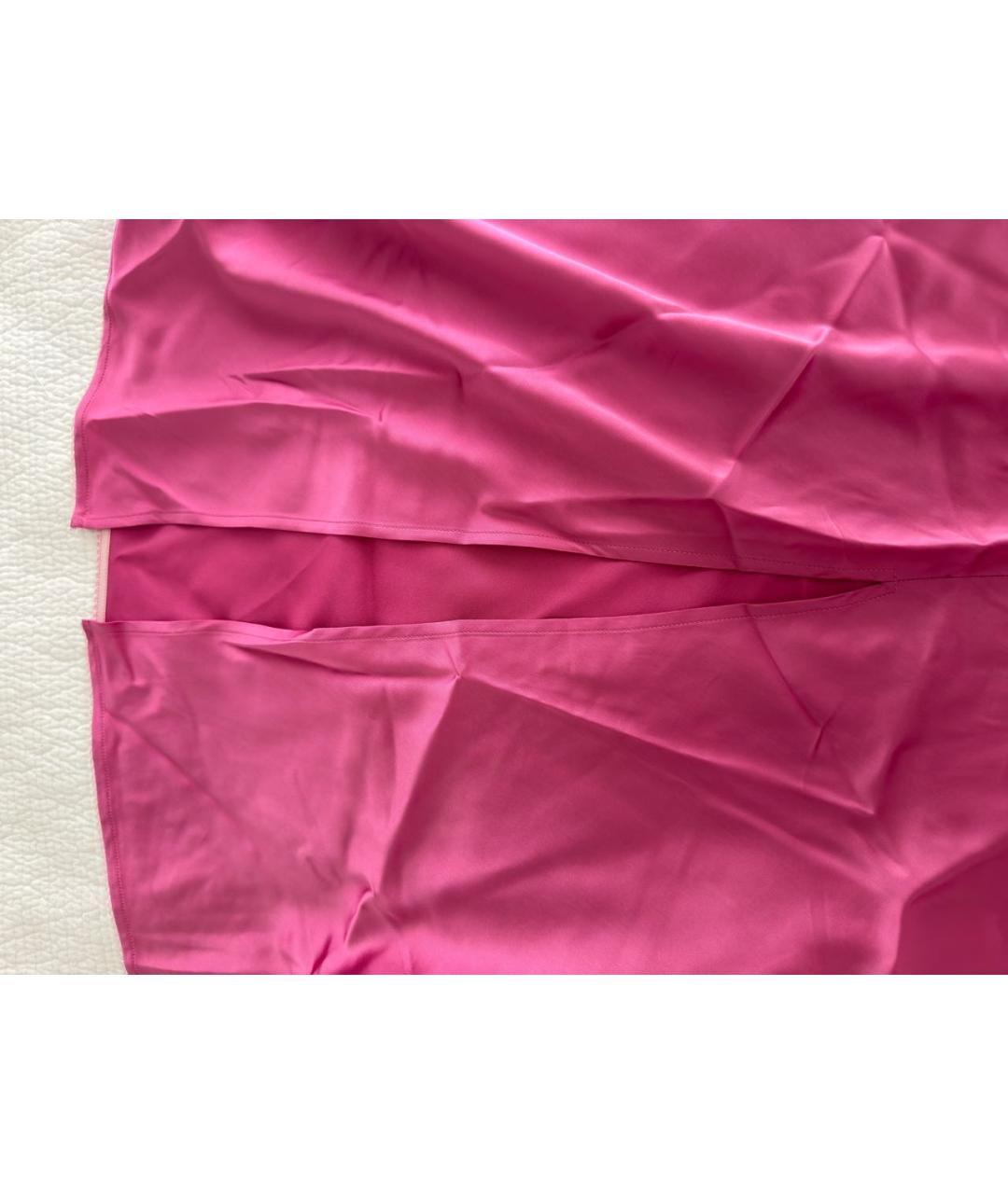 JACQUEMUS Розовая шелковая юбка миди, фото 6