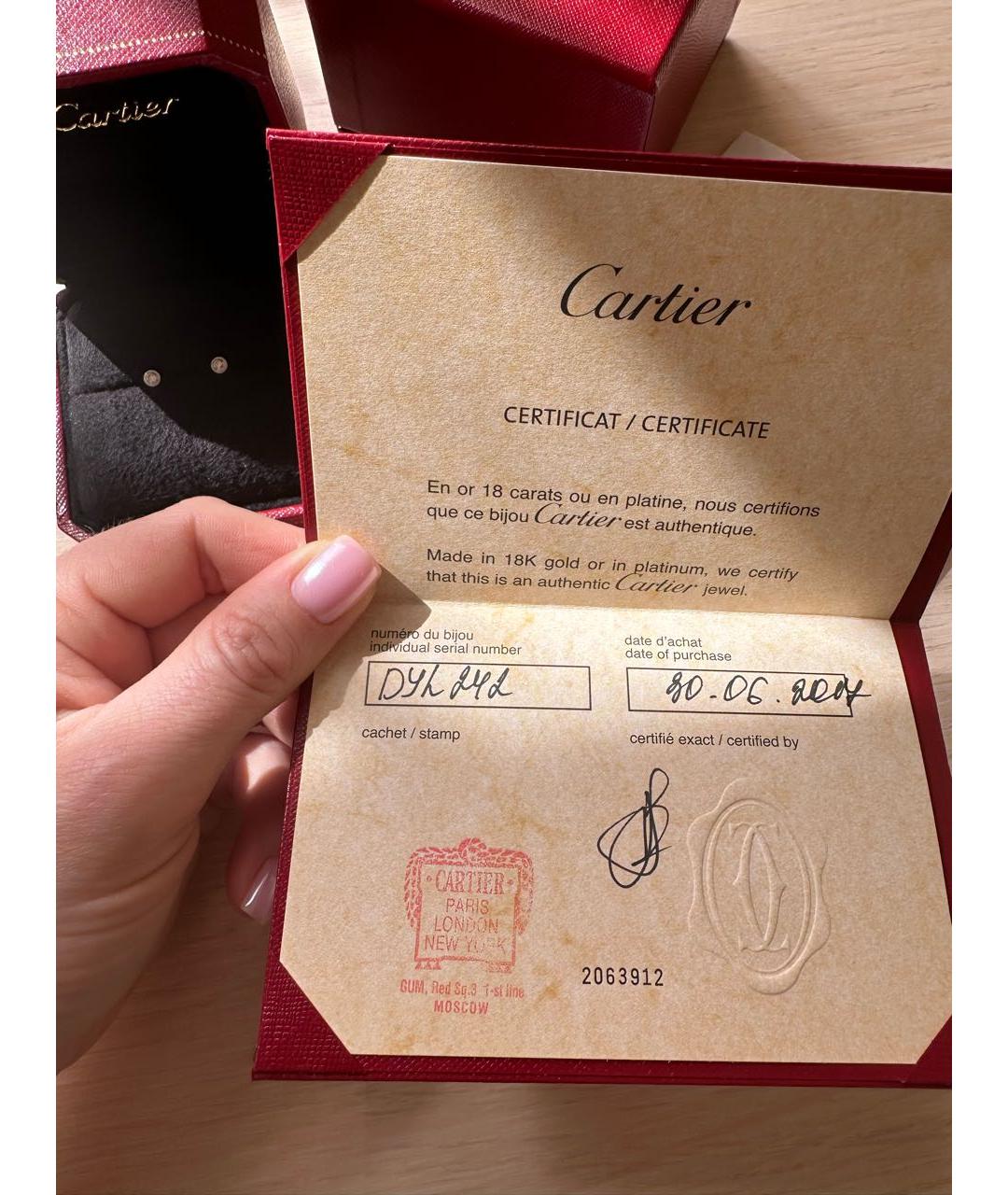 CARTIER Серебряные серьги из белого золота, фото 4