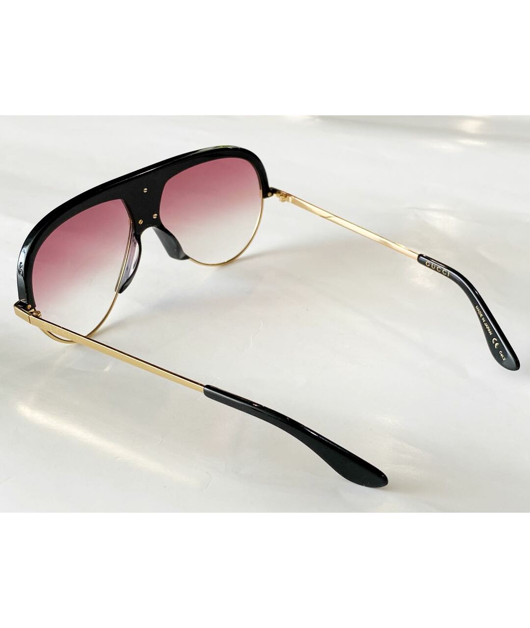 GUCCI Розовые металлические солнцезащитные очки, фото 5