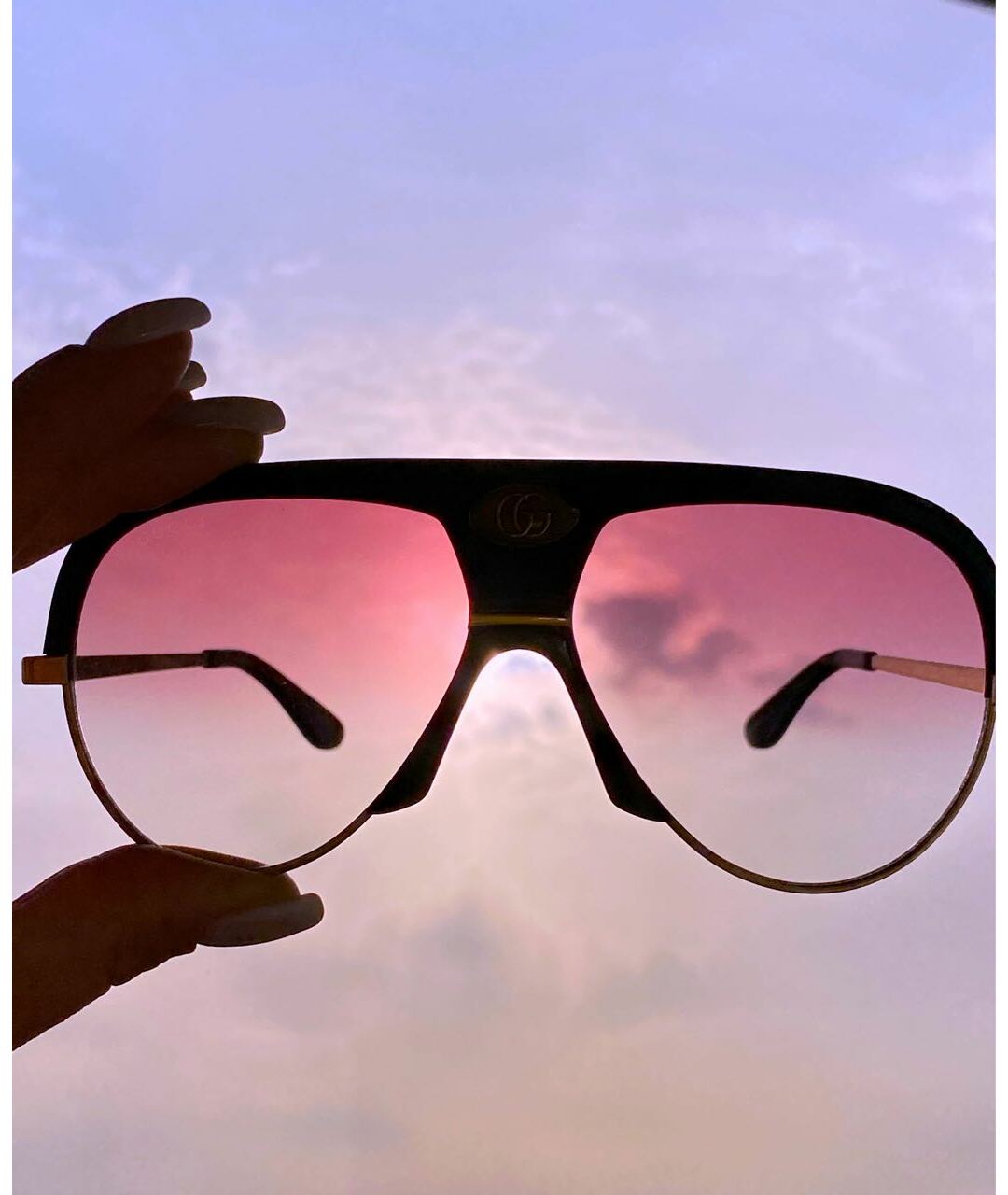 GUCCI Розовые металлические солнцезащитные очки, фото 8