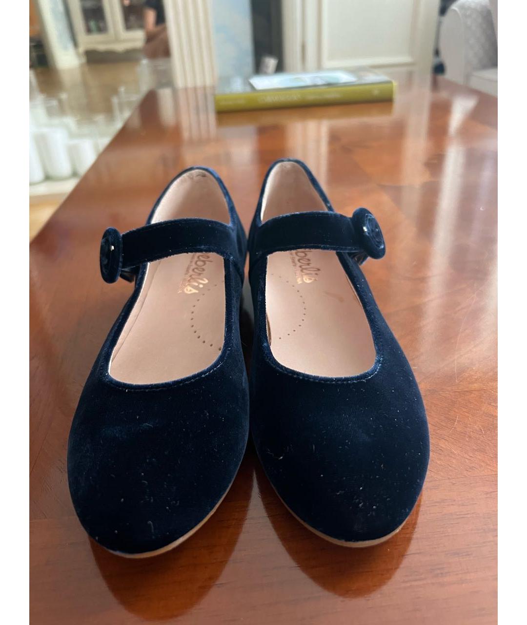 BEBERLIS Темно-синие бархатные туфли, фото 2