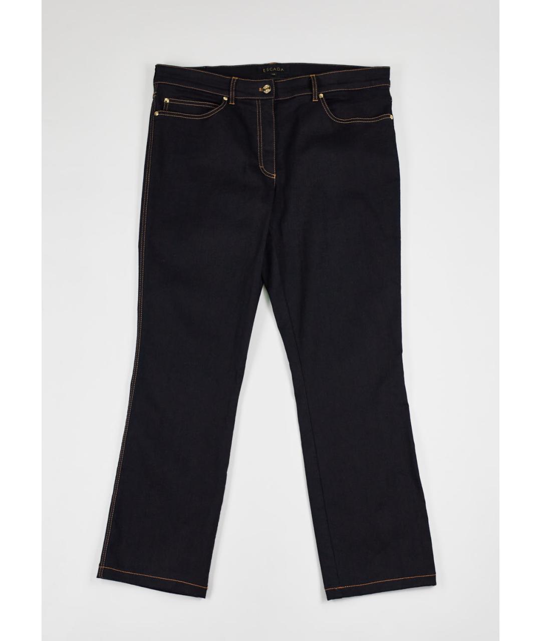 ESCADA Черные хлопко-полиэстеровые прямые джинсы, фото 5