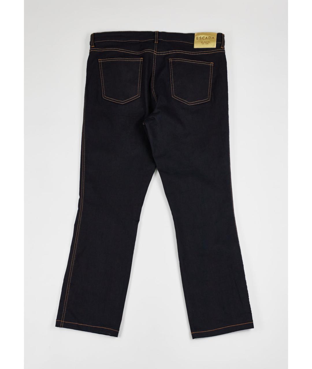 ESCADA Черные хлопко-полиэстеровые прямые джинсы, фото 2