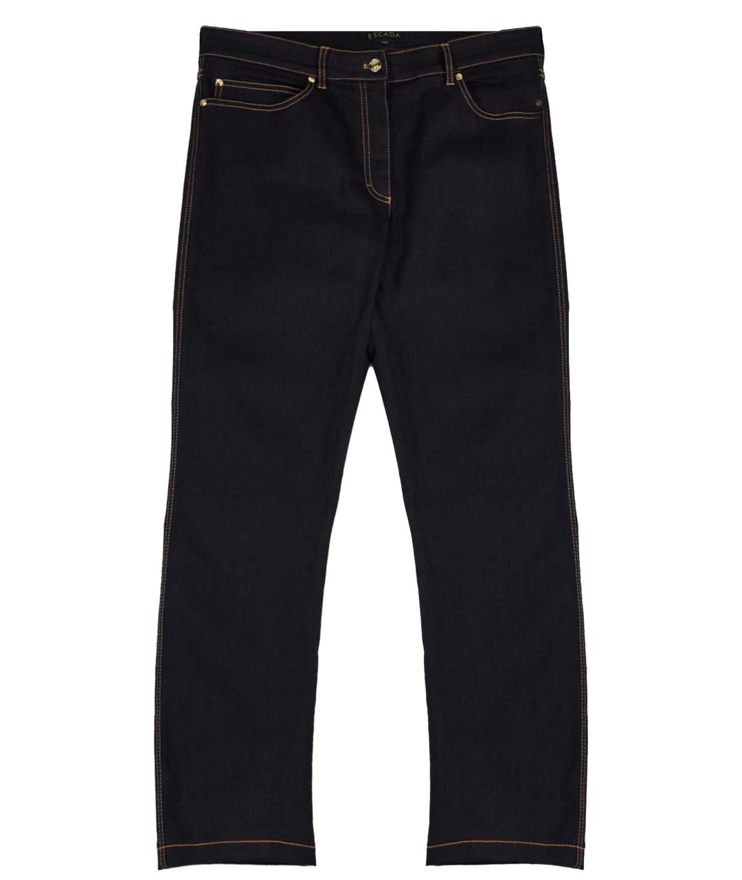 ESCADA Черные хлопко-полиэстеровые прямые джинсы, фото 1