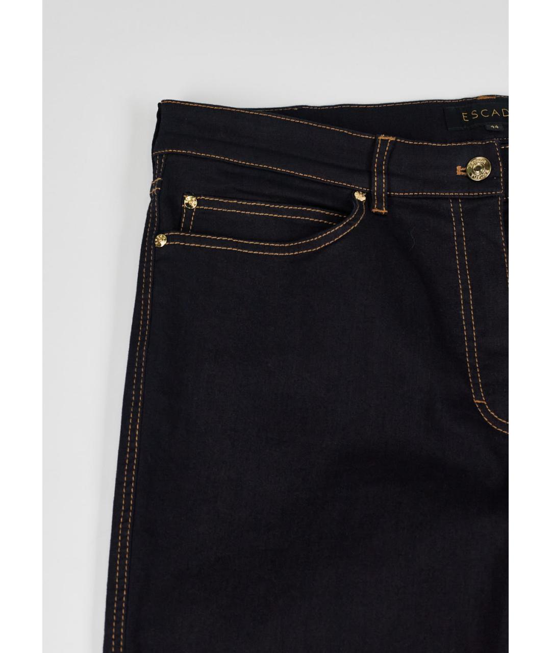 ESCADA Черные хлопко-полиэстеровые прямые джинсы, фото 4