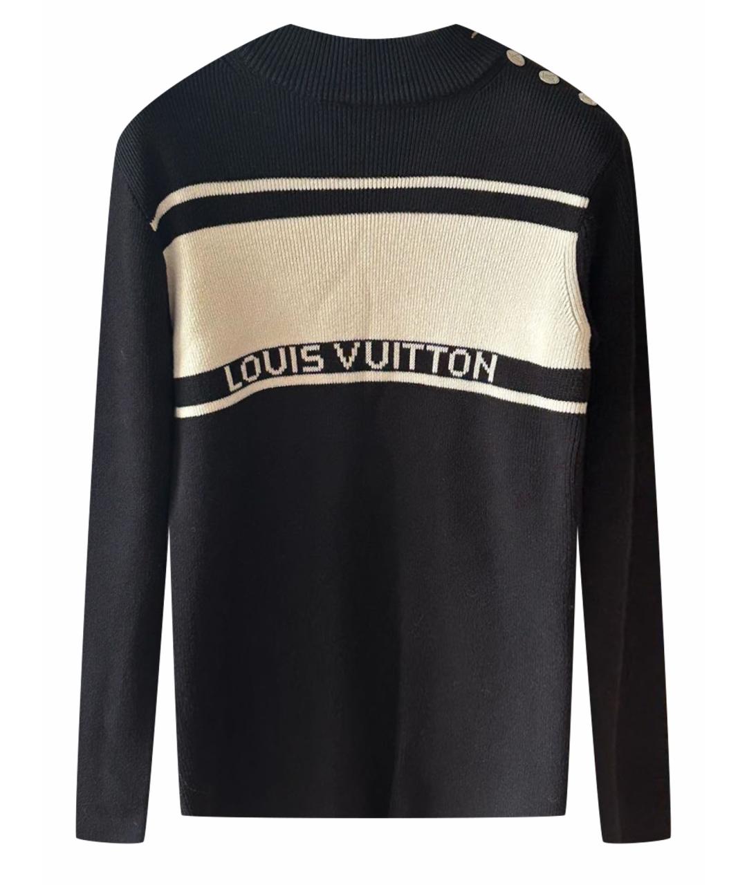 LOUIS VUITTON PRE-OWNED Черный шерстяной джемпер / свитер, фото 1