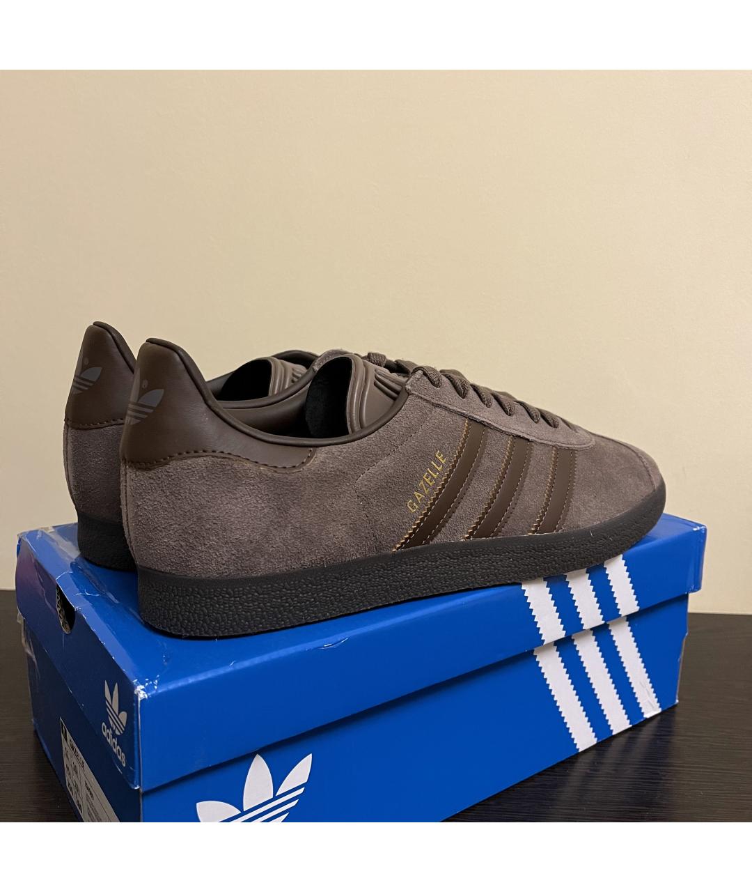 ADIDAS Коричневые замшевые низкие кроссовки / кеды, фото 7