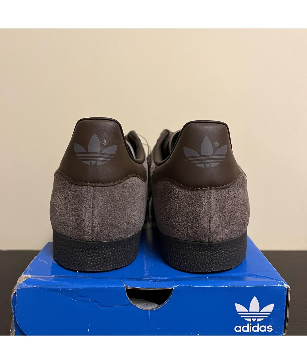 ADIDAS Коричневые замшевые низкие кроссовки / кеды, фото 8