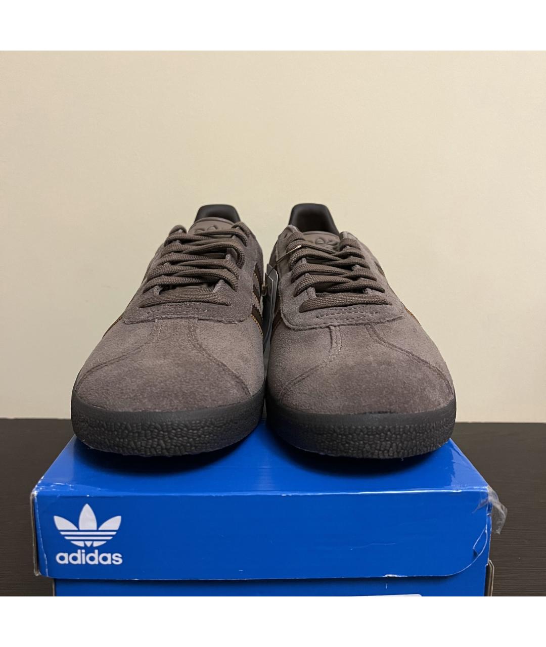 ADIDAS Коричневые замшевые низкие кроссовки / кеды, фото 4