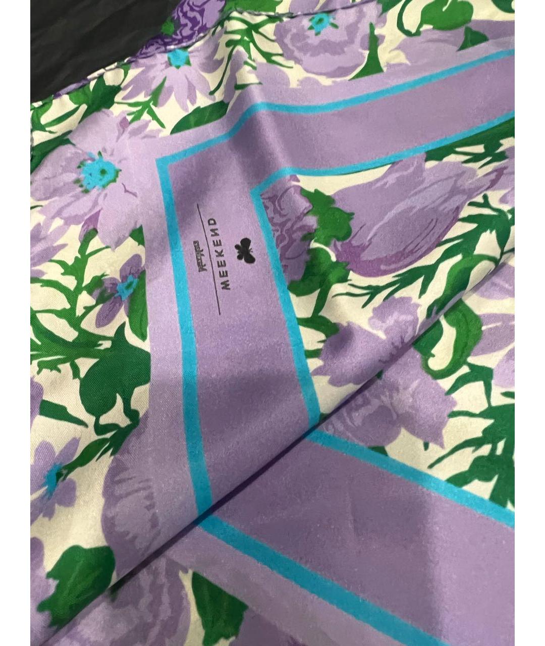 WEEKEND MAX MARA Фиолетовый шелковый платок, фото 4