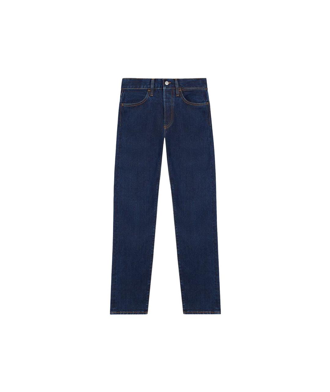 THE PANGAIA Темно-синие хлопковые прямые джинсы, фото 1