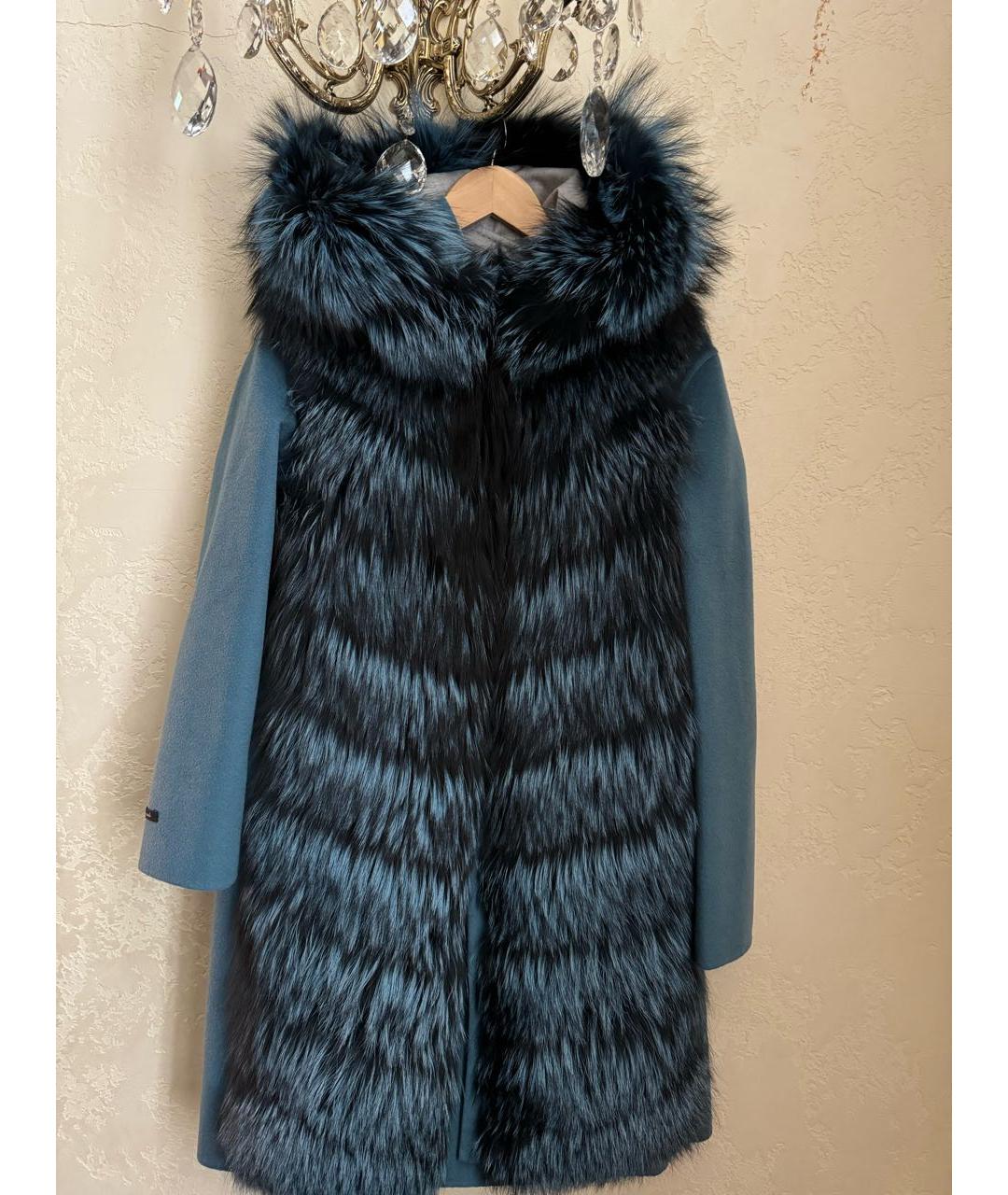 MANZONI 24 Синее кашемировое пальто, фото 2