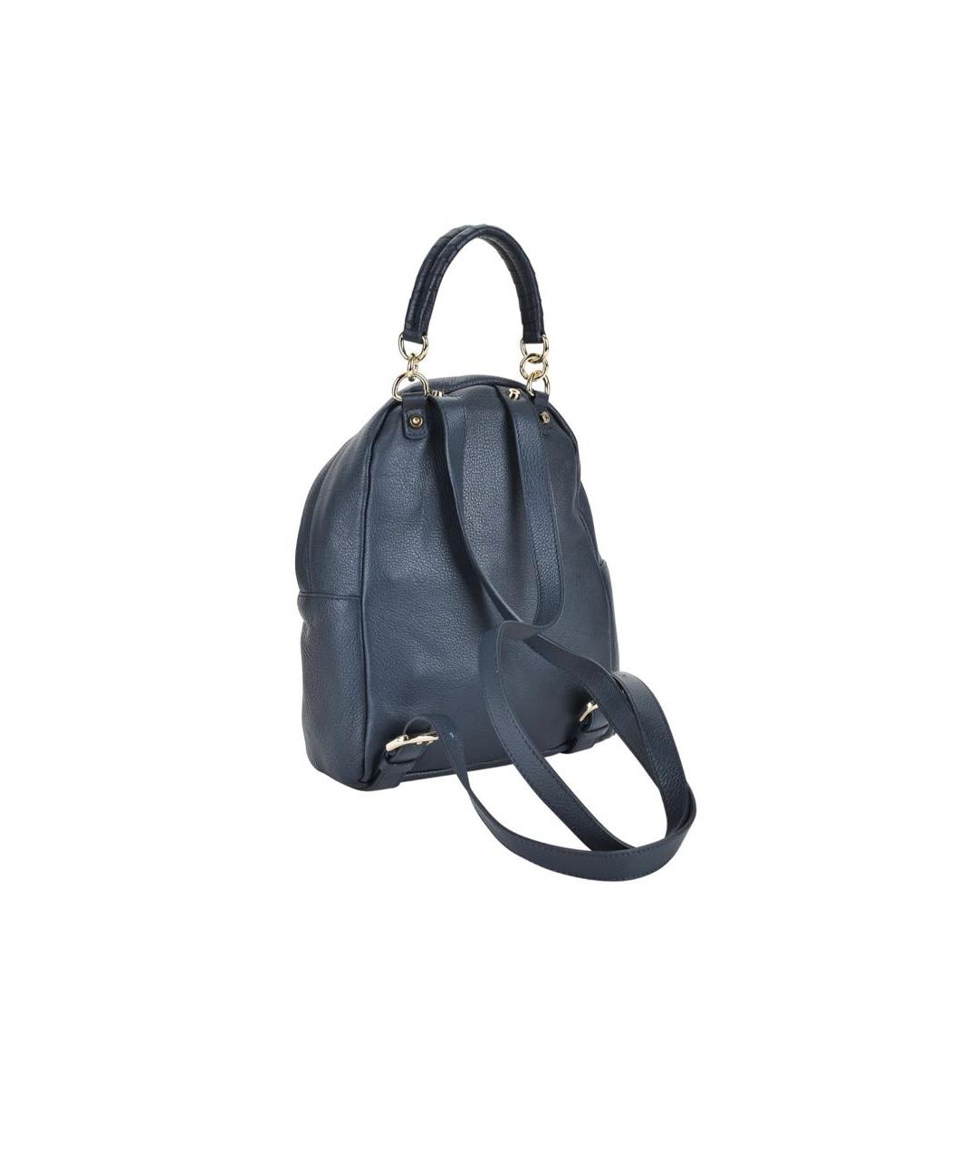 COCCINELLE Темно-синий кожаный рюкзак, фото 3