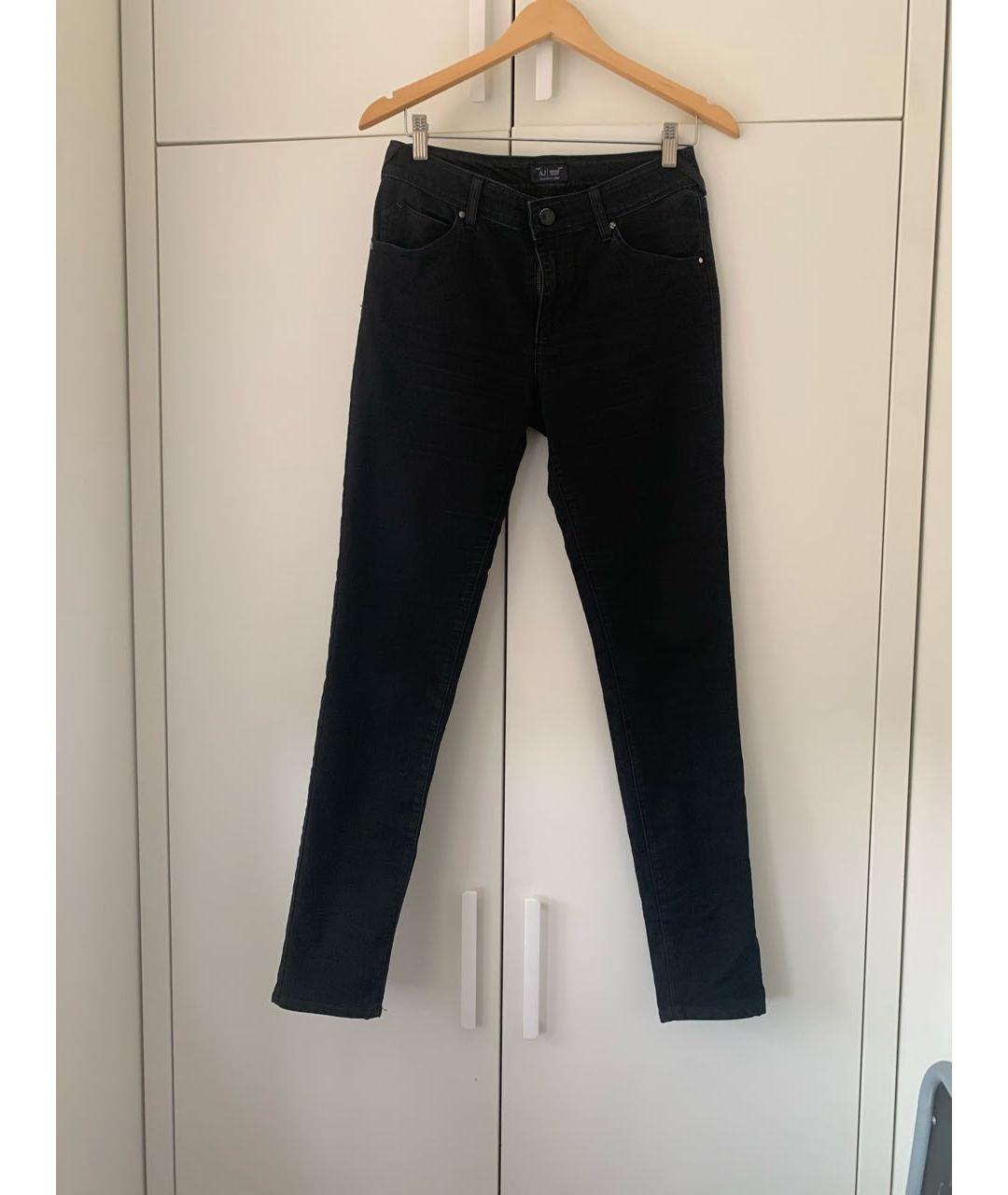 ARMANI JEANS Черные хлопко-полиэстеровые джинсы слим, фото 7