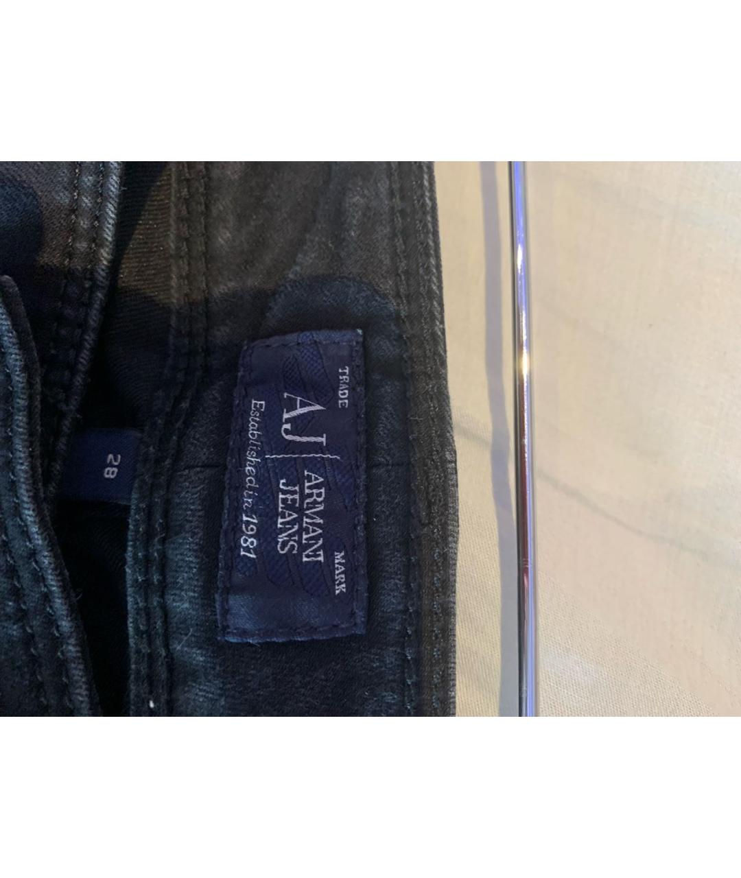 ARMANI JEANS Черные хлопко-полиэстеровые джинсы слим, фото 3