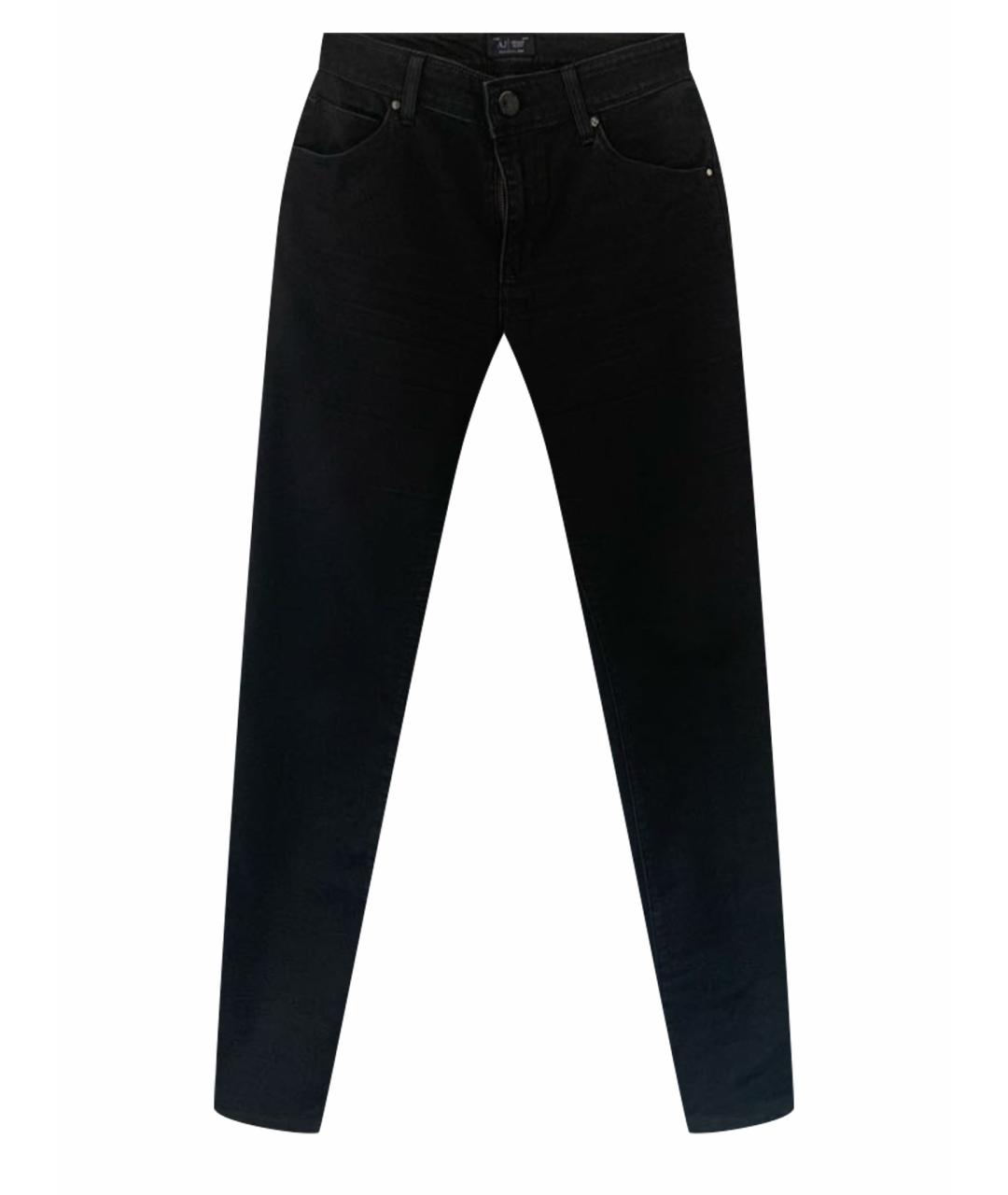 ARMANI JEANS Черные хлопко-полиэстеровые джинсы слим, фото 1