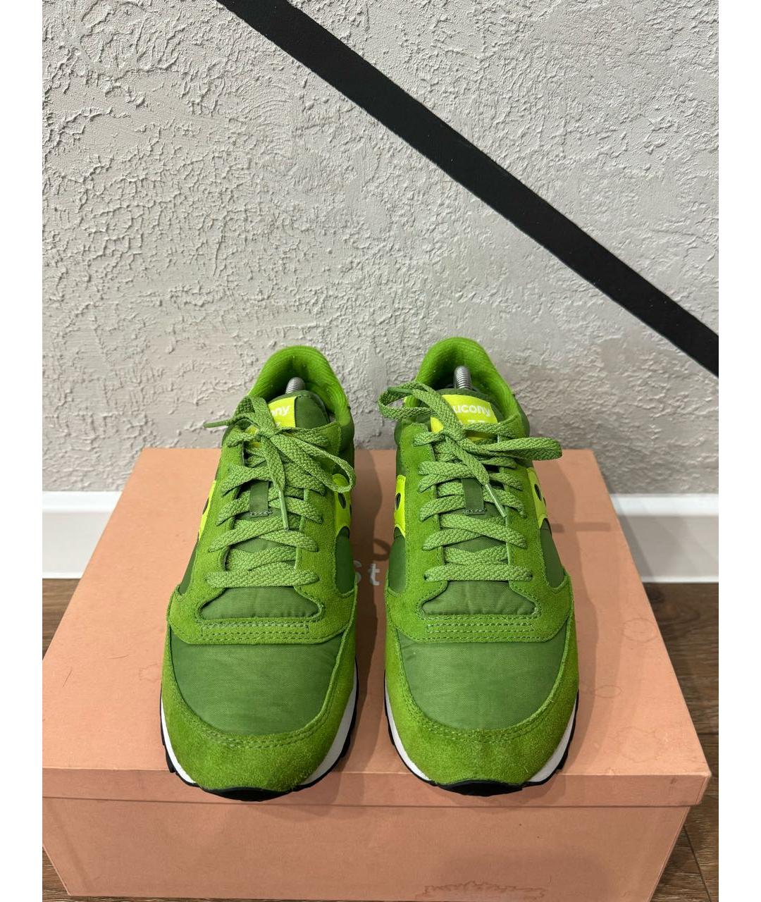 SAUCONY Зеленые замшевые низкие кроссовки / кеды, фото 3