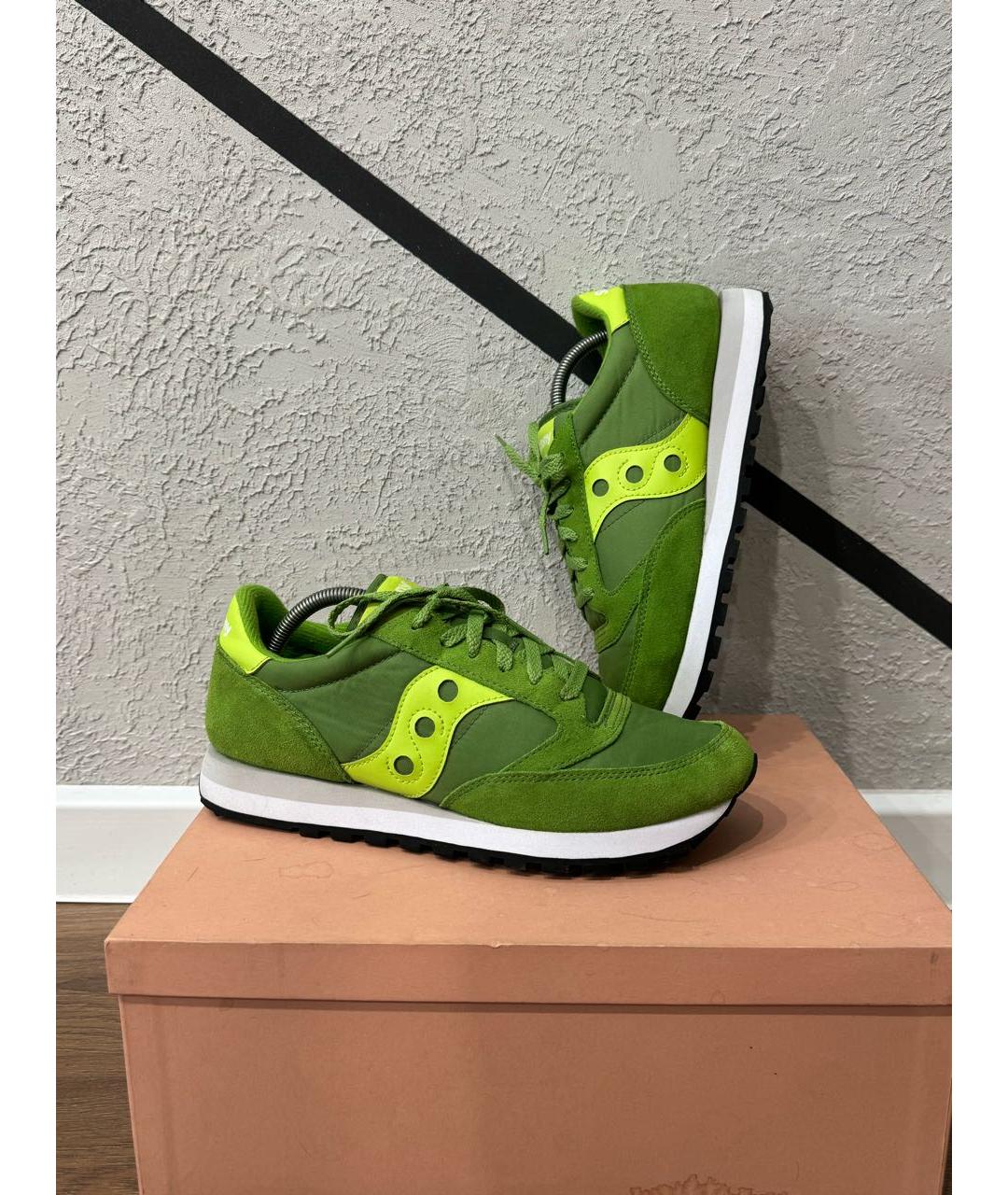 SAUCONY Зеленые замшевые низкие кроссовки / кеды, фото 2