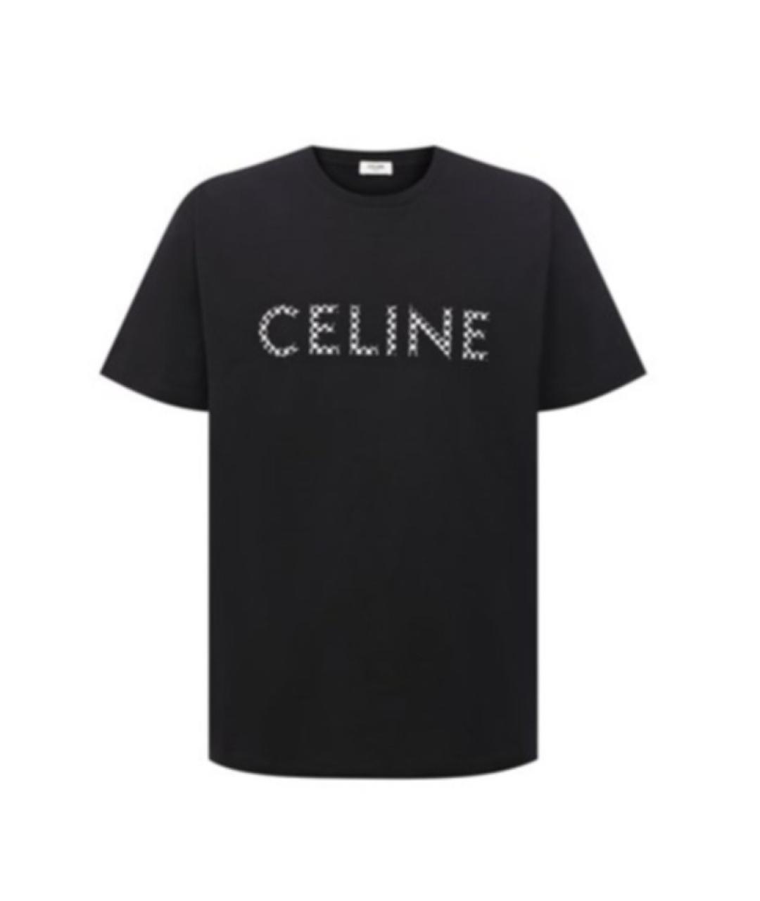 CELINE PRE-OWNED Черная хлопковая футболка, фото 1