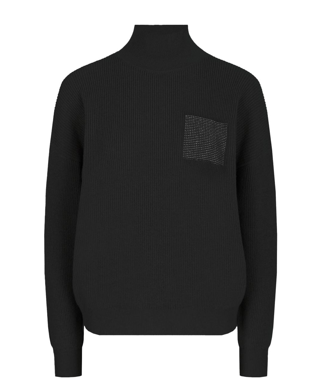 PESERICO Черный шерстяной джемпер / свитер, фото 1