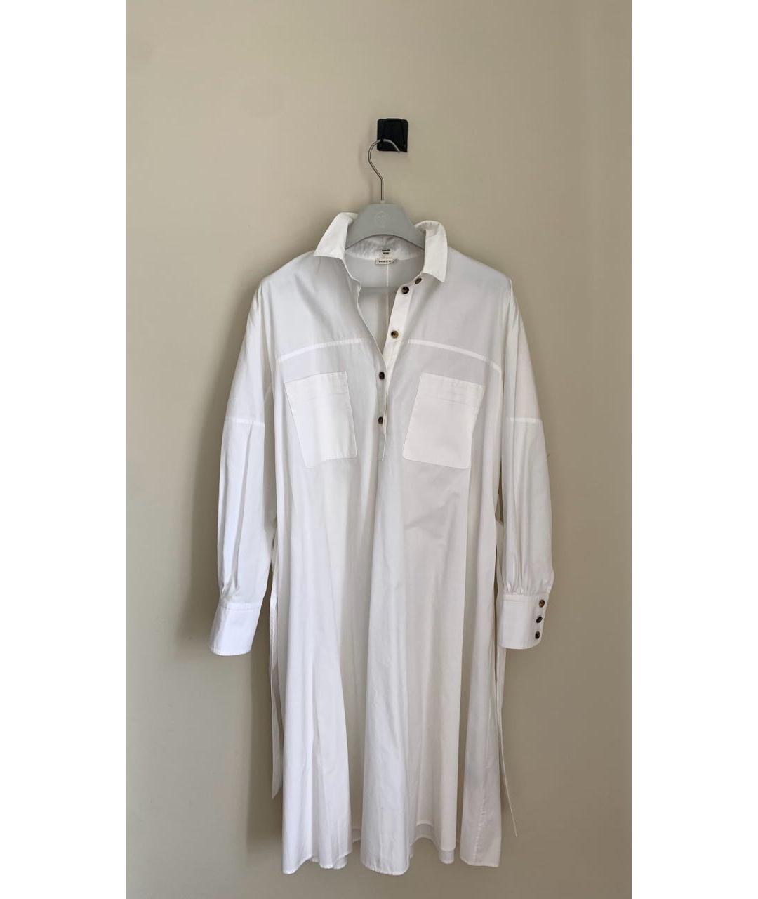 HERMES PRE-OWNED Белое хлопковое повседневное платье, фото 5