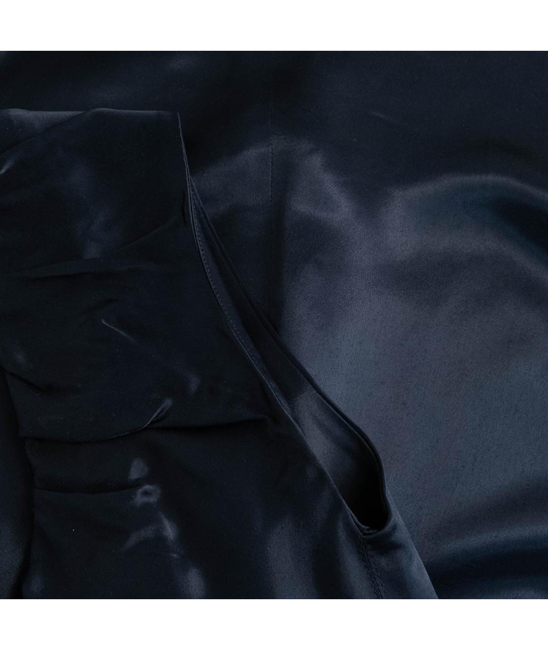 BOTTEGA VENETA Темно-синее вискозное коктейльное платье, фото 4