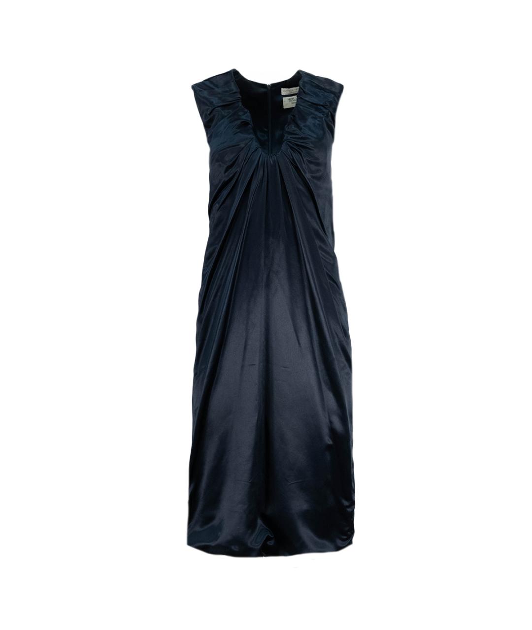 BOTTEGA VENETA Темно-синее вискозное коктейльное платье, фото 1