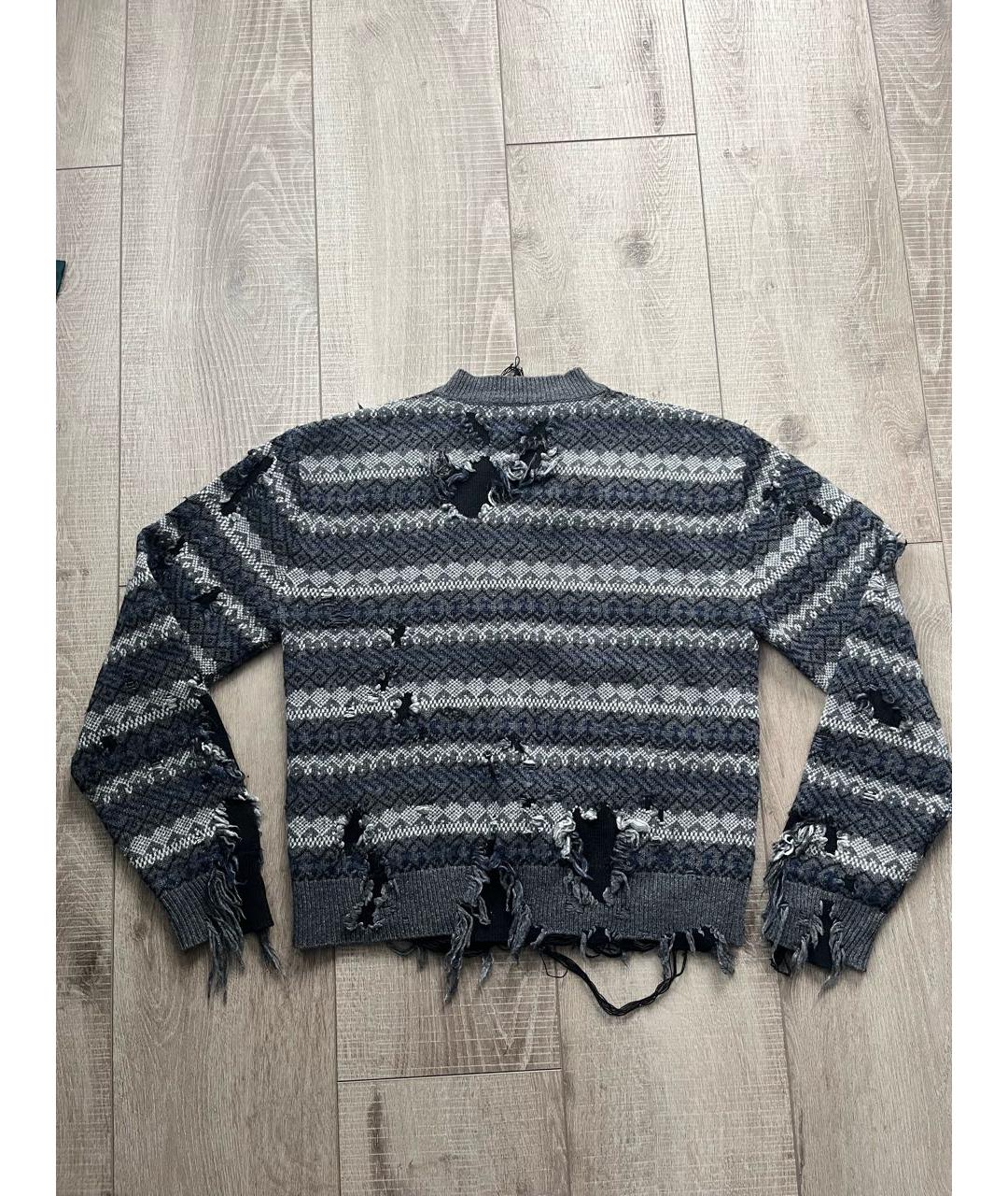 BALENCIAGA Антрацитовый шерстяной джемпер / свитер, фото 2