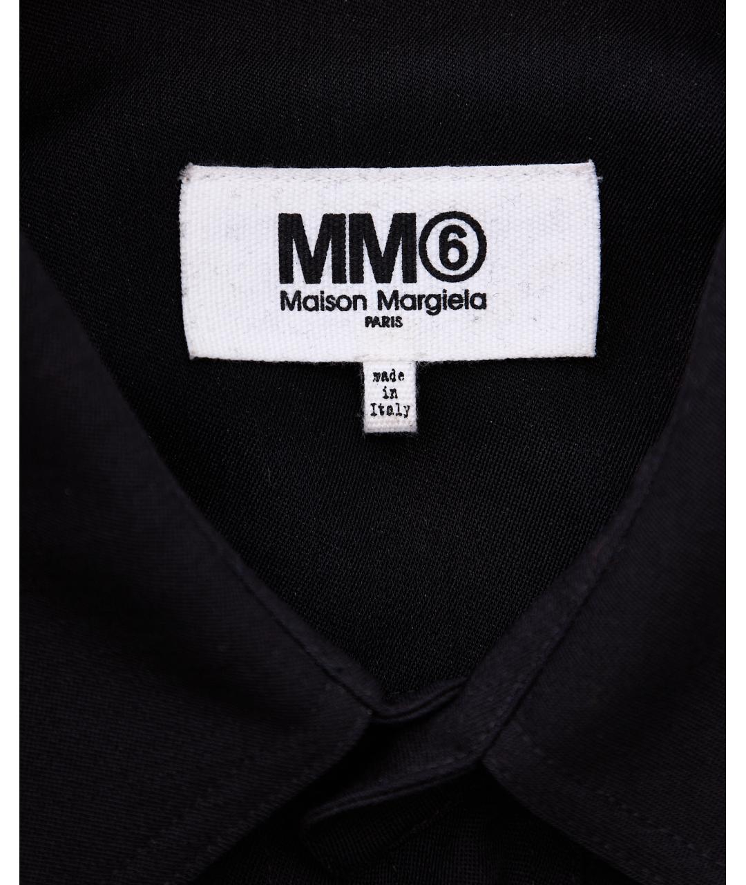 MM6 MAISON MARGIELA Черная шерстяная кэжуал рубашка, фото 8