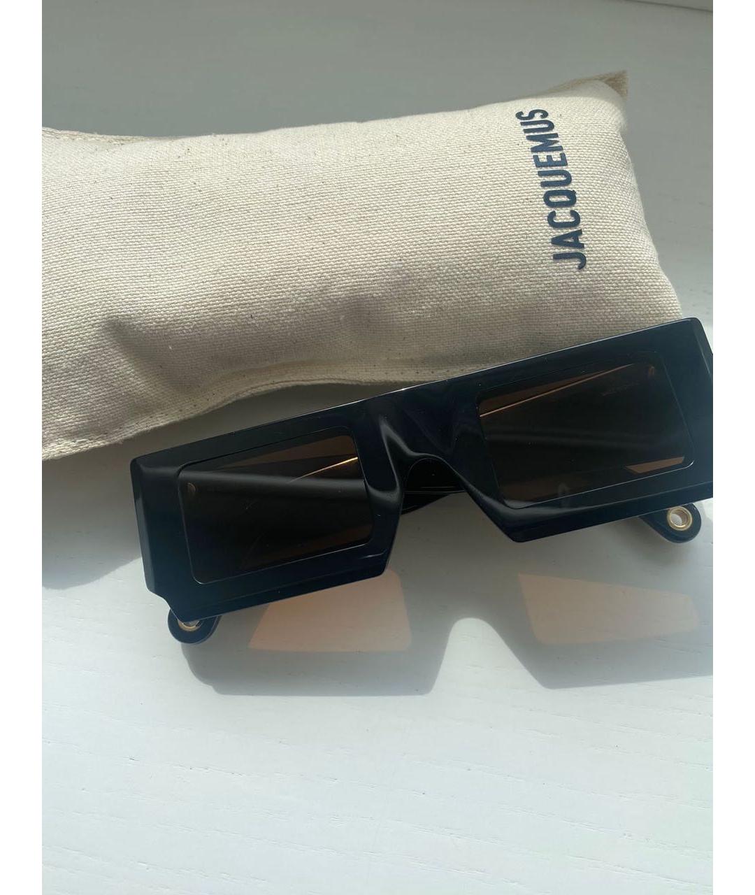 JACQUEMUS Черные пластиковые солнцезащитные очки, фото 2