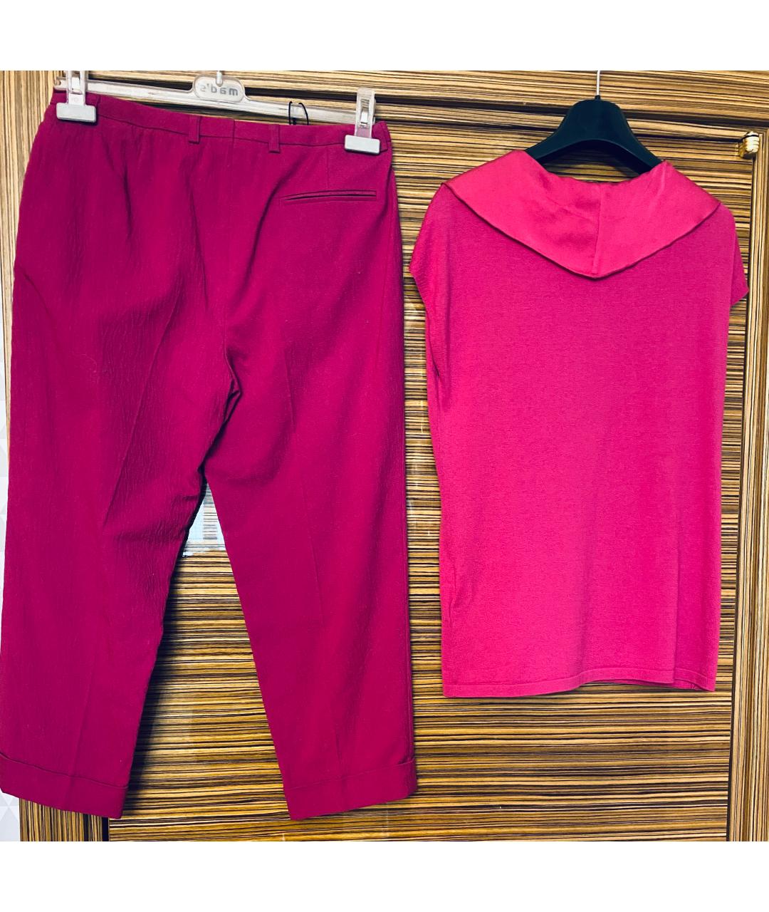 ESCADA Розовый шелковый костюм с брюками, фото 2