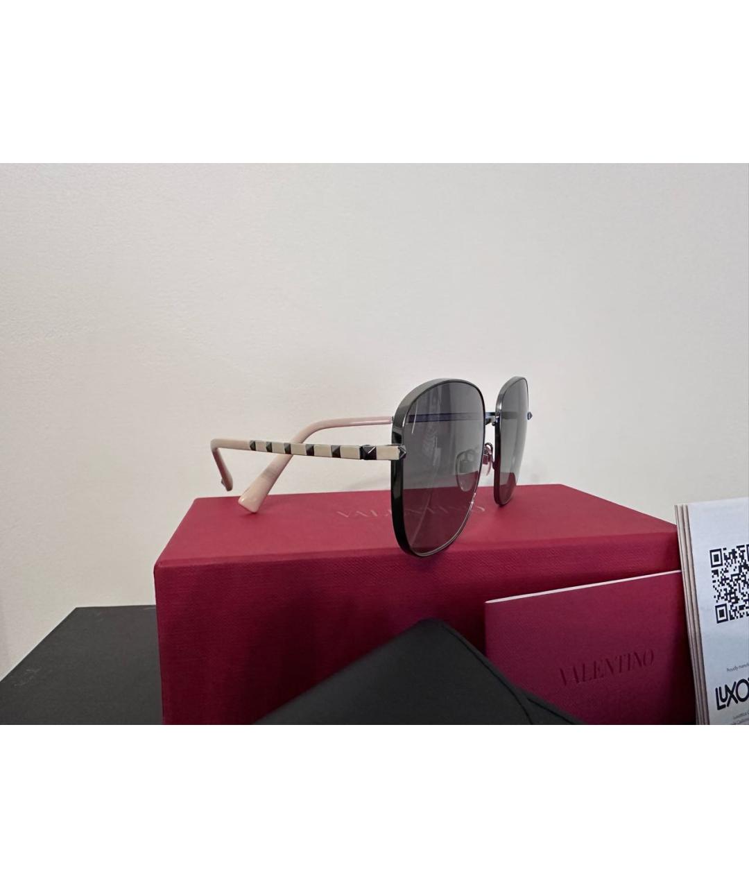 VALENTINO Серые металлические солнцезащитные очки, фото 7