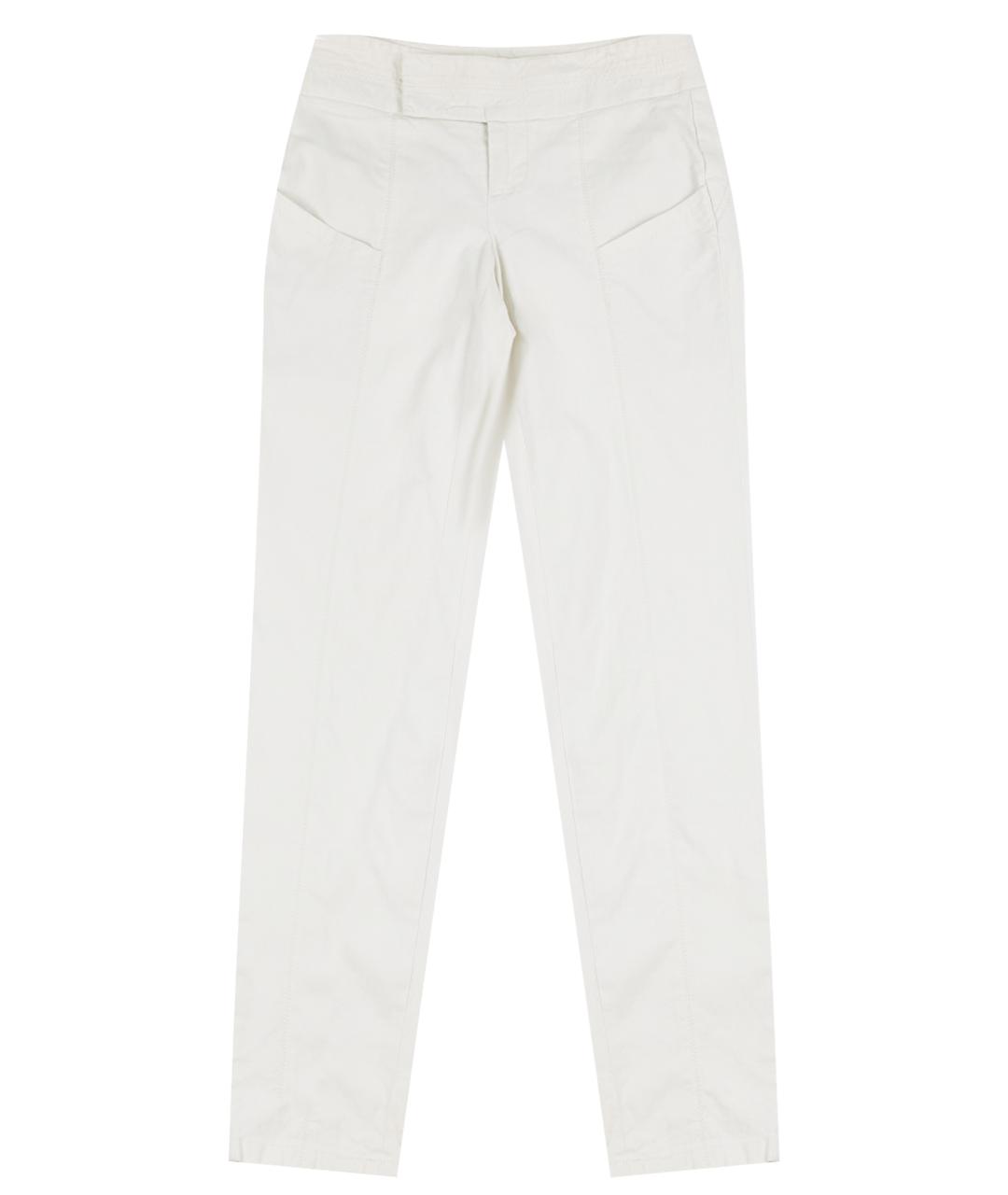 HELMUT LANG Белые хлопковые брюки широкие, фото 1