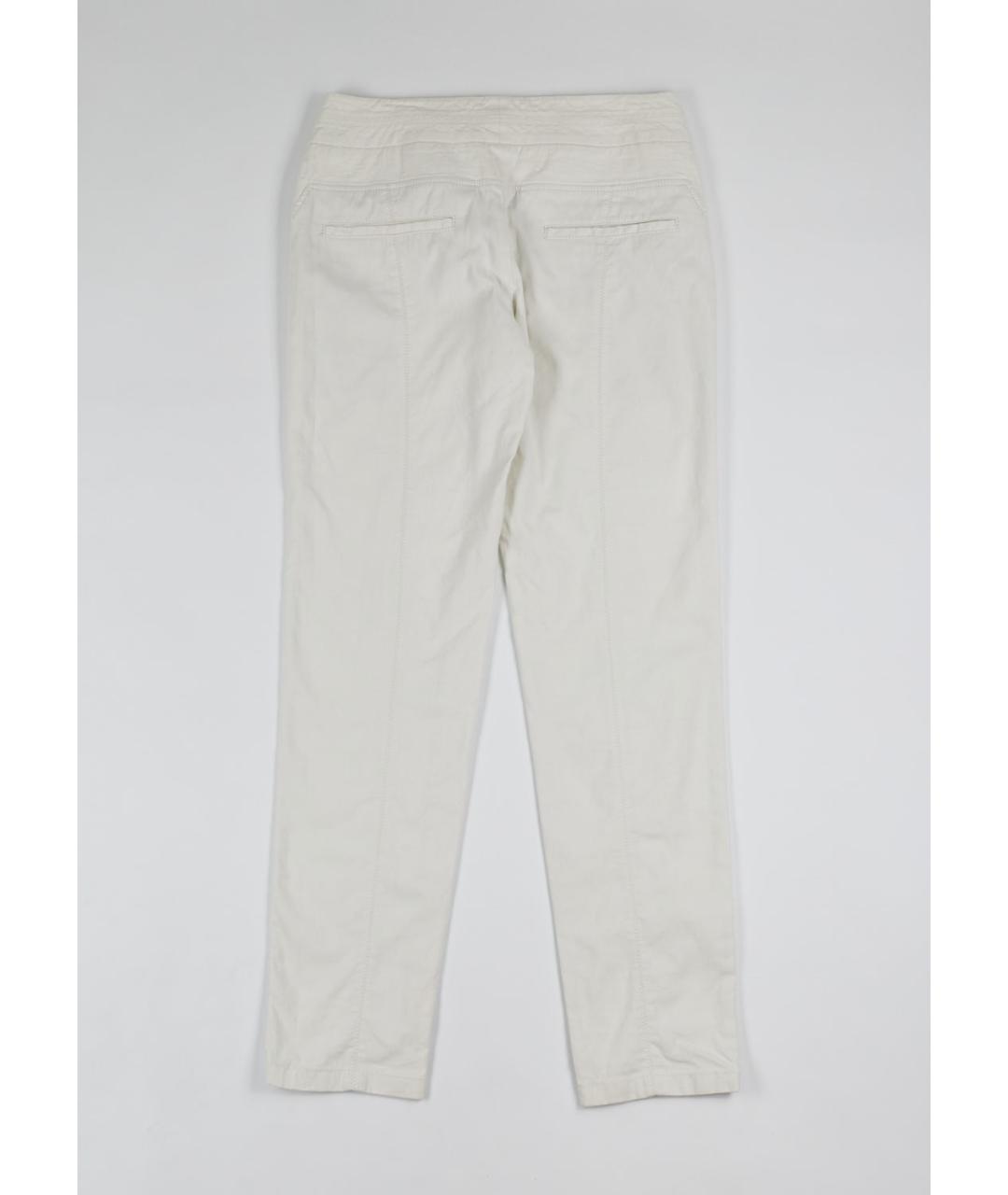 HELMUT LANG Белые хлопковые брюки широкие, фото 2