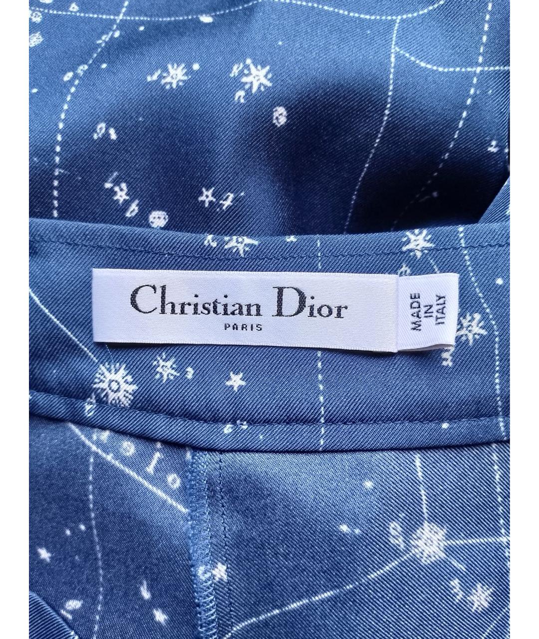 CHRISTIAN DIOR PRE-OWNED Синий шелковый костюм с брюками, фото 5