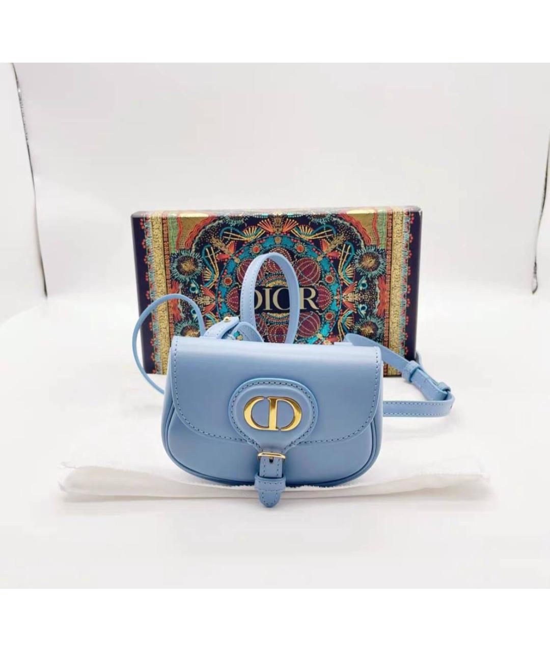 CHRISTIAN DIOR PRE-OWNED Синяя кожаная сумка через плечо, фото 7