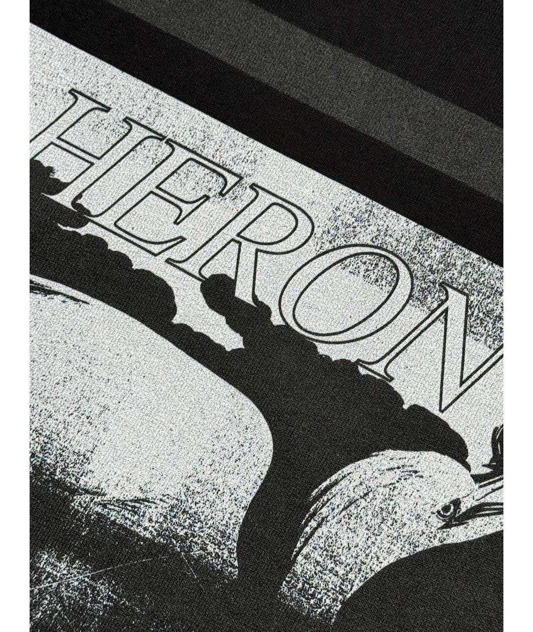 HERON PRESTON Черная хлопковая футболка, фото 4