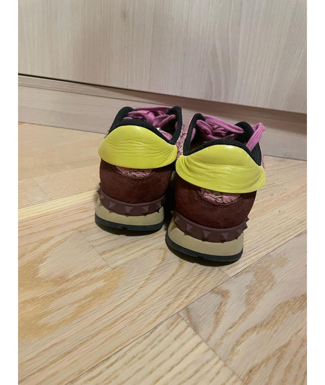 VALENTINO Розовые замшевые кроссовки, фото 5