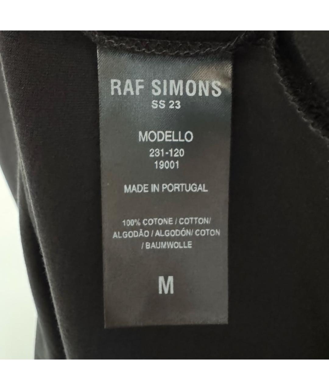 RAF SIMONS Черная хлопковая футболка, фото 8