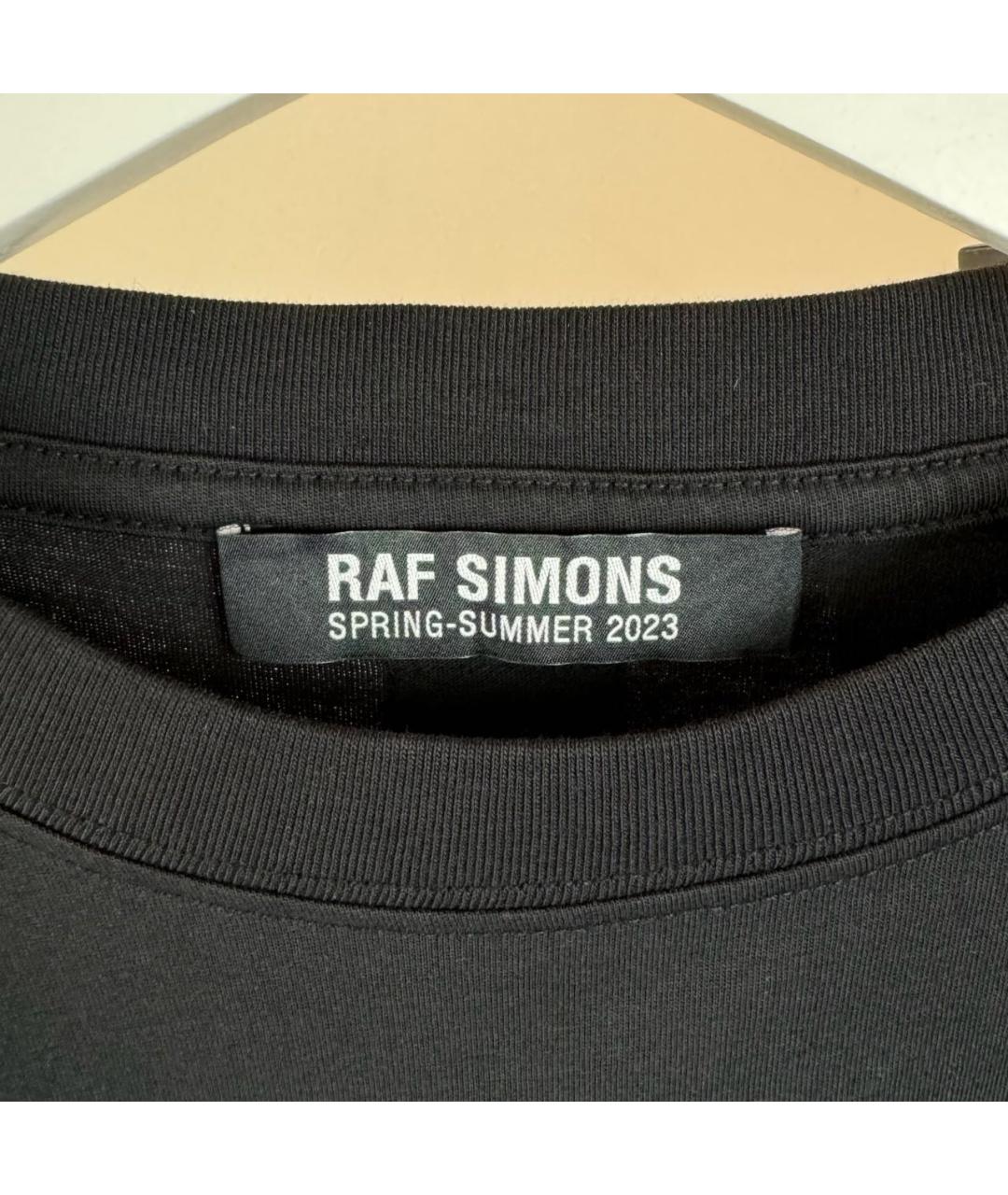 RAF SIMONS Черная хлопковая футболка, фото 6