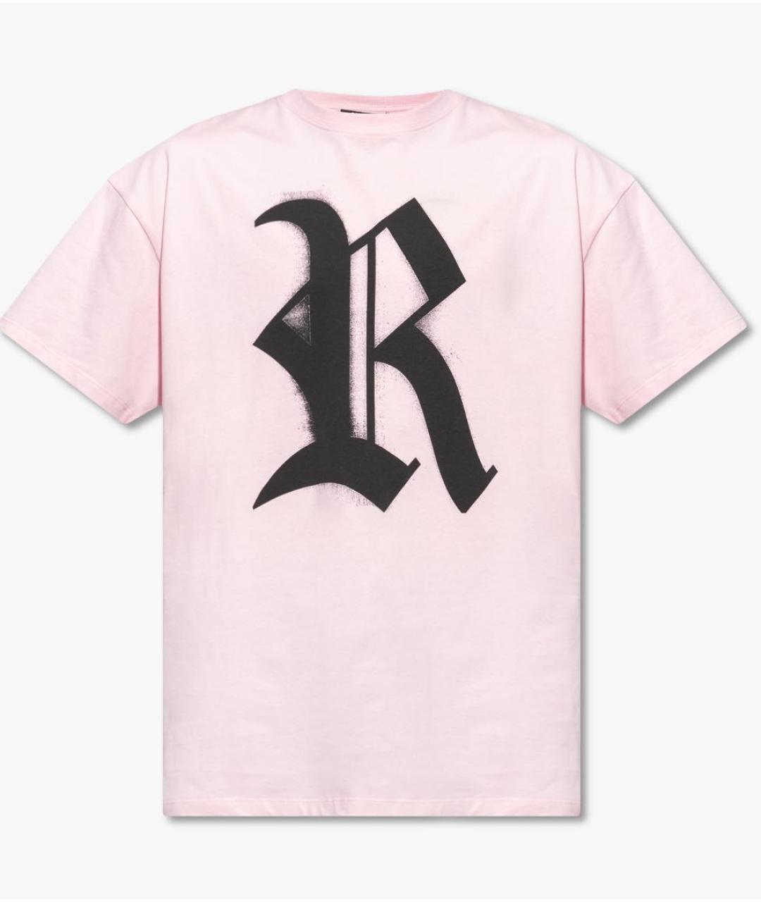 RAF SIMONS Розовая хлопковая футболка, фото 9