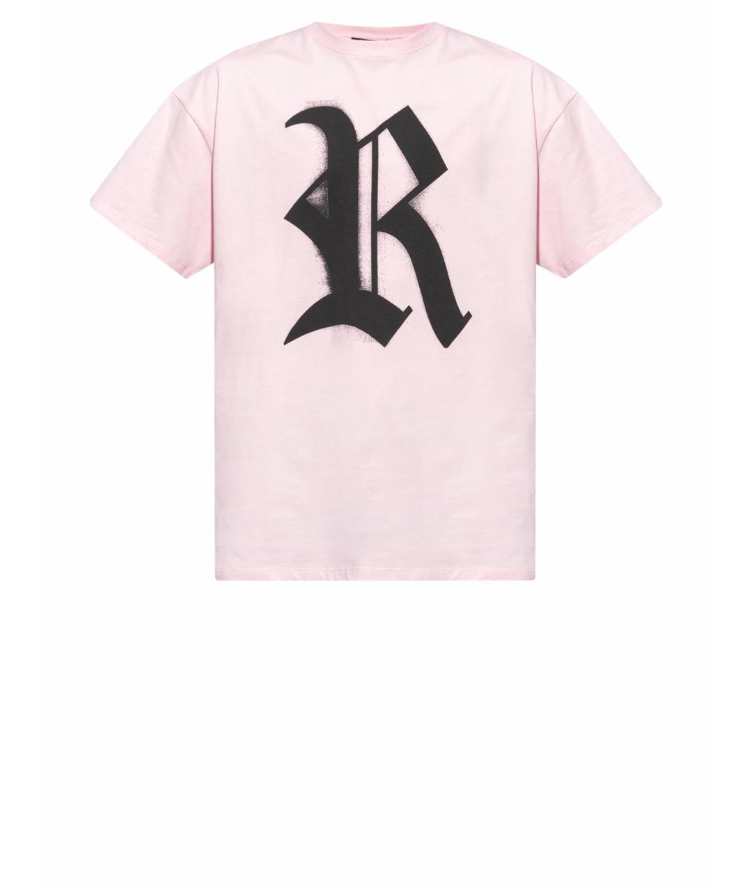 RAF SIMONS Розовая хлопковая футболка, фото 1
