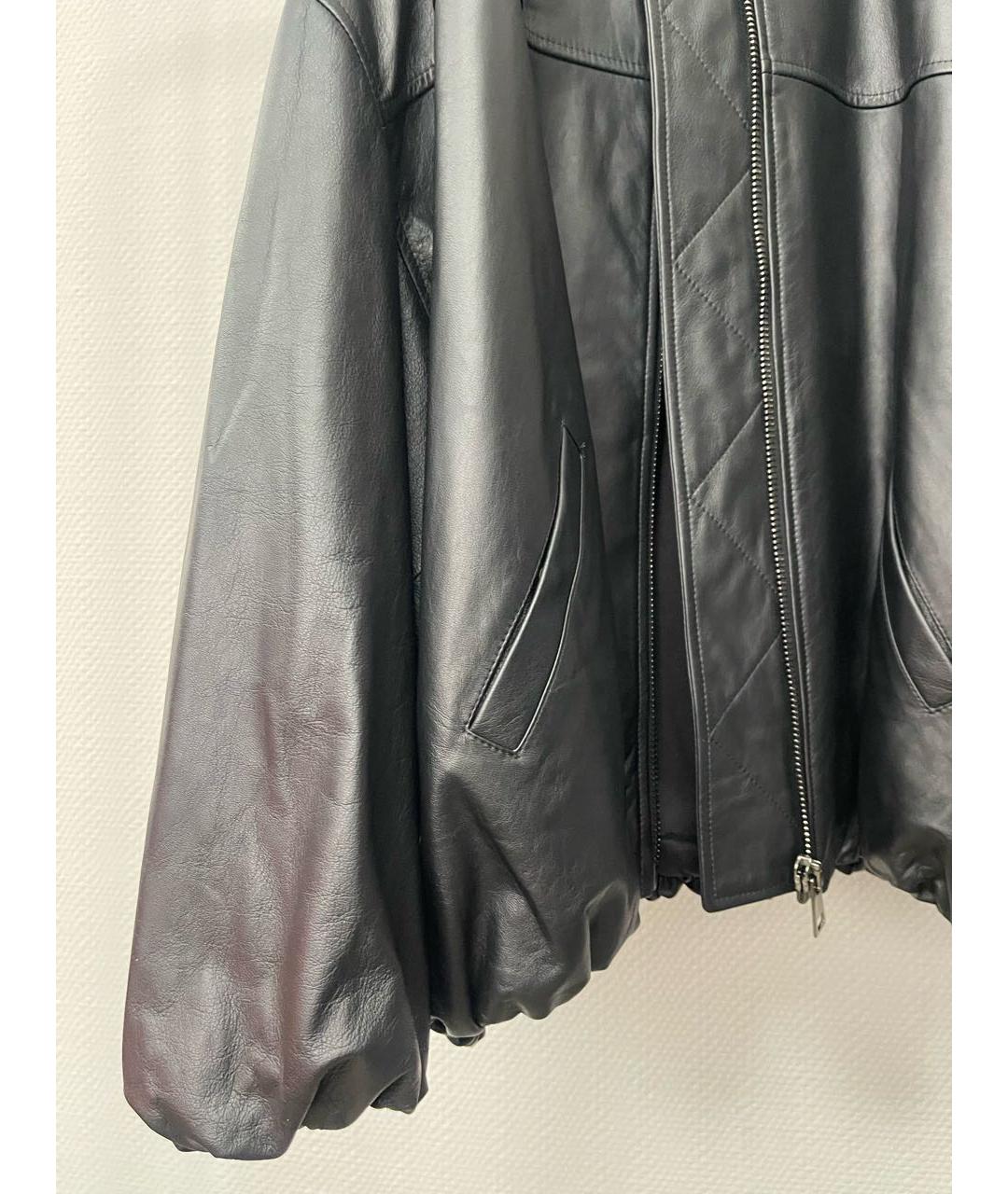 SIMONETTA RAVIZZA Черная кожаная куртка, фото 5