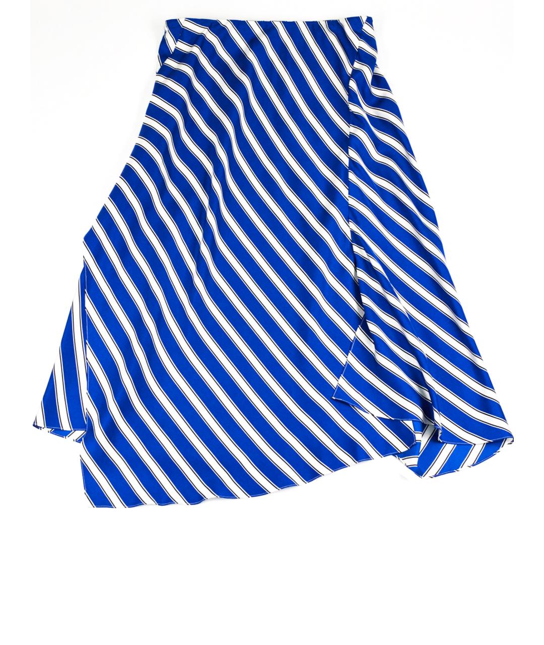 ESCADA Синяя шелковая юбка миди, фото 1
